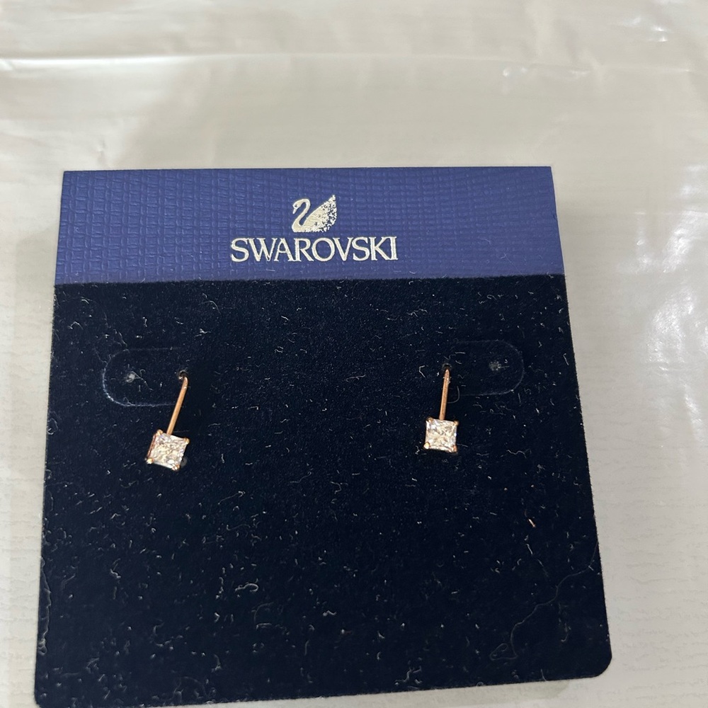 Swarovski Rose Gold Crystal Earrings